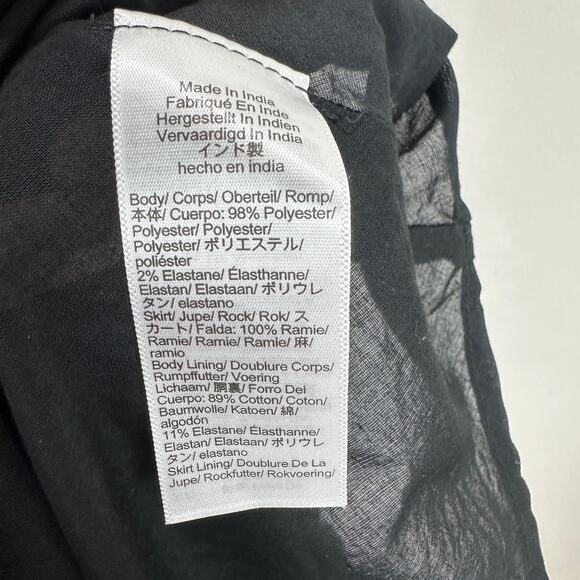 NEW J.Crew Strapless Mixy Dress Smocked A Line Minimalist Ramie Black XXS - Picture 11 of 15